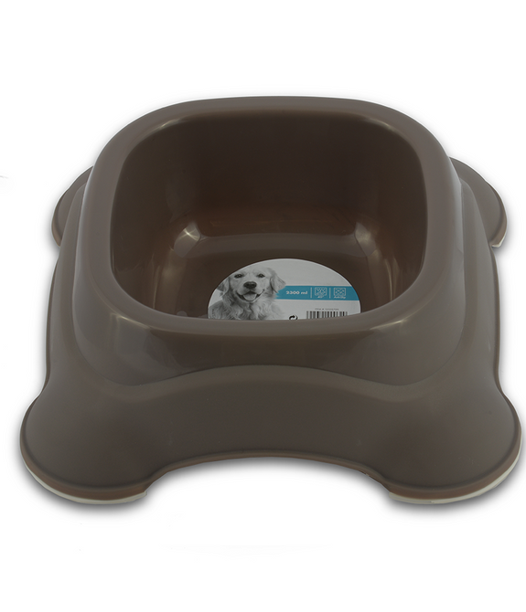 M-PETS Plastic Single Bowl Grey 2300ml