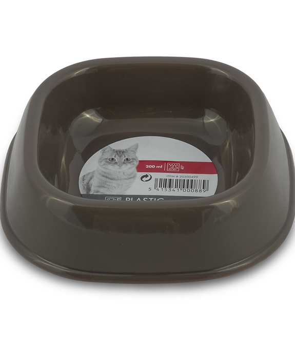 M-PETS Plastic Single Bowl Grey 200ml