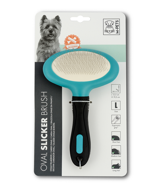 M-PETS Oval Slicker Brush L