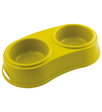Georplast Plastic Double Antislip Pet Bowl L Lime Green
