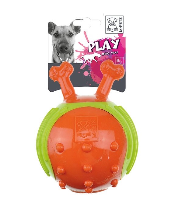 M-PETS Feelo Ball Orange & Green Dog Toy