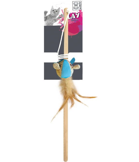 M-PETS Mouse Cat Wand Assorted Colors