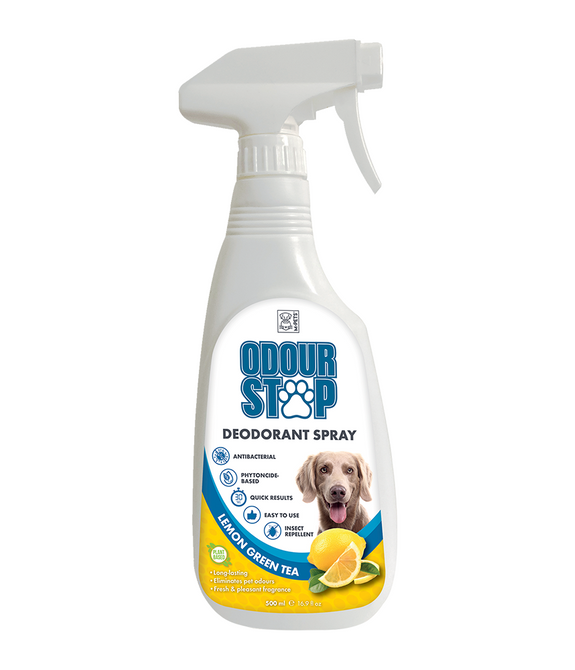 M-PETS Odor Stop Deodorant Spray Lemon Green Tea 500ml
