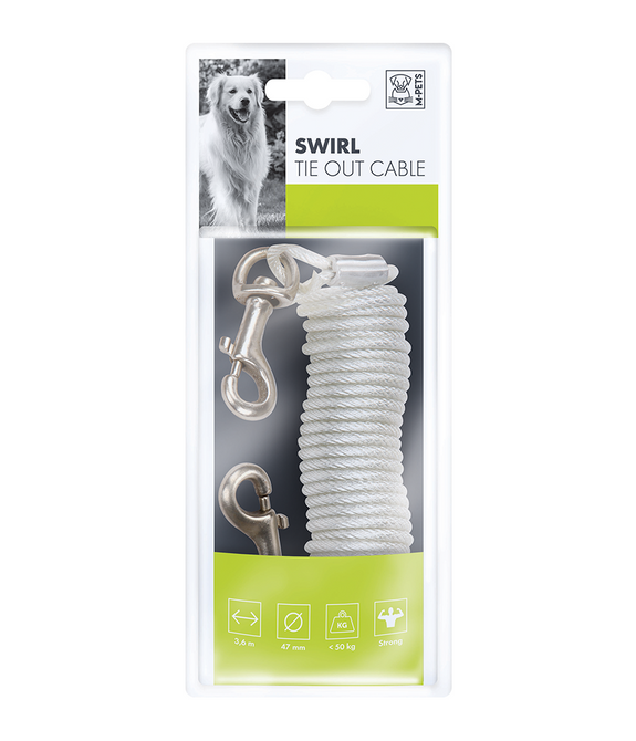 M-PETS Swirl Tie Out Cable 3.6m