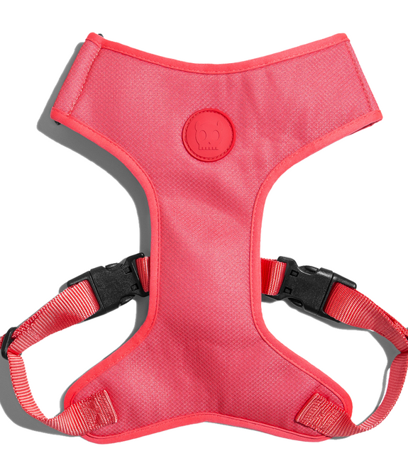 Zee.Dog Neon Coral Adjustable Air Mesh Harness Medium